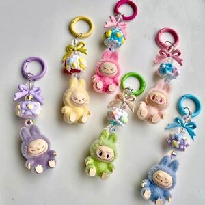Labubu keychain multicolor
